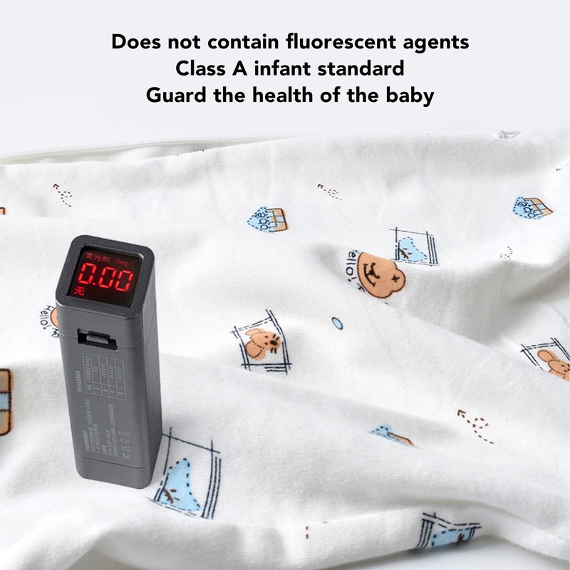Baby Nursery Pillow Pure Cotton Cartoon Print Wave Single Layer