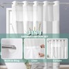 Shellspace No Hook 3 in 1 Shower Curtain with Snap