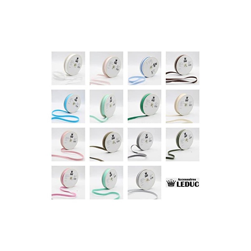 Leduc 20m Cotton Piping Tape 30 Colours for Sewing 10mm