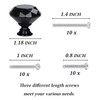 STMK 10 Pack Drawer Knobs, Drawer Pulls Black Diamond Shaped