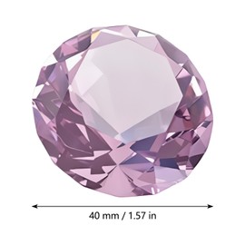 Eterspr 40 mm crystal glass diamond, crystal glass cut diamond, pink crystal glass diamond, for wedding decoration, party decoration, shop window decoration
