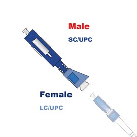 Elfcam® - Fibre Optic Adapter LC Female to SC Male, LWL Coupling LC/UPC Female to SC/UPC Male Simplex Single Mode Pack of 1