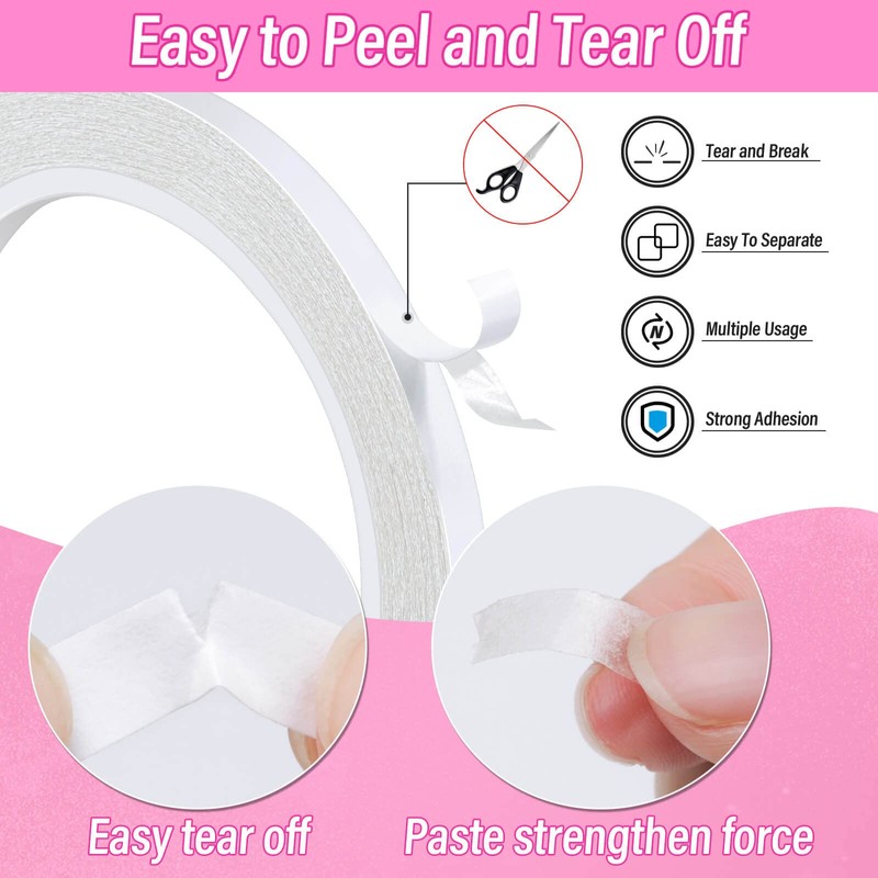 anezus Double Sided Adhesive Tape for Crafts, 2 Rolls Double