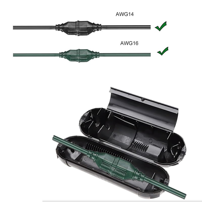 Forlush Outdoor Cable Connector, Cable Box, Waterproof, Outdoor, Protective Capsule