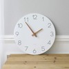 mooas Flatwood Wall Clock, Analog Wall Clock, Silent Non-Ticking 12