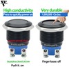 2Pcs 19mm Push Button Switch 3/4" Black Momentary Waterproof IP67