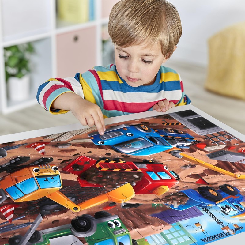 Jumbo Floor Puzzle for Kids,Construction Site Jigsaw Large Puzzles,48 Piece