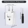 Replacement Plug 2 Prong, Extension Cord Replacement Male Power Plug,
