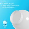 KastLite 6" White Acrylic Globe Lens with 3.14" Screw Neck