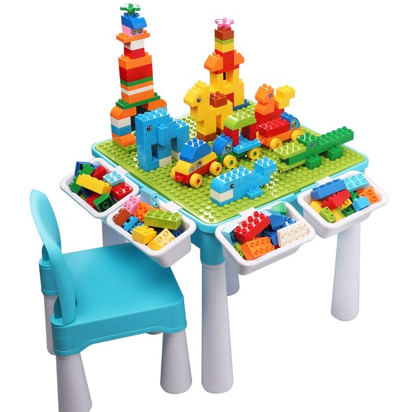 burgkidz 5-in-1 Multi Activity Play Table Set with Storage Includes