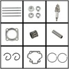 Carburetor Cylinder 50cc Piston Ring Gaskets Top End Kit Replacement