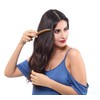 Peine de madera Louise Maelys con dientes anchos para cabello