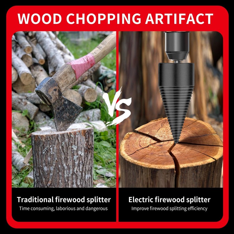 FENGCHUANG 2pcs 32 mm Wood Splitter Drill Bit Set with