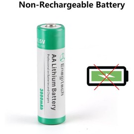 AA Lithium Battery 16 Pack, Enegitech 3000mAh 1.5V Double A Long-lasing Li-Iron Battery Non-Rechargeable for Flashlight Solar Lights Remote Control Blink Security Camera System