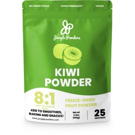 Jungle Powders Kiwi Fruit Powder 3.5 Ounce Bag Freeze Dried Dried Kiwi Smoothie Whole Fruit Juice Powder For Baking Unsweetened Flavoring Kiwis Freeze Dried Fruit Powder For Cooking Supplement Extract