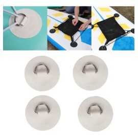 4 Pieces D Rings Patch D Rings Pad Portable Durable Pvc
