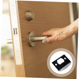 WOONEKY 4Pcs Stainless Steel Deadbolt Strike Plates Door Reinforcement Kit Durable Door Knob and Deadbolt Cover Plates Secure Your Front Door with Easy Installation