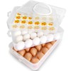 72 Eggs Holder,3-Layer Deviled Egg Tray with Lid,Egg Containers for