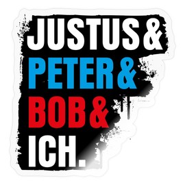Spreadshirt The Three ??? Justus & Peter & Bob & Me Stickers 10 x 10 cm Glossy Transparent