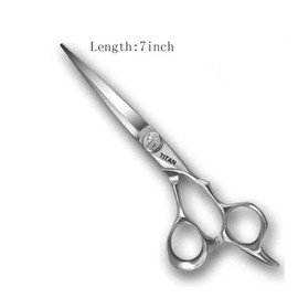 Titan Scissors | Offset Hair Cutting Japanese Style Scissors | Proffesional Barbering Scissors | Sharp Edge Hand Made Steel 7" inch