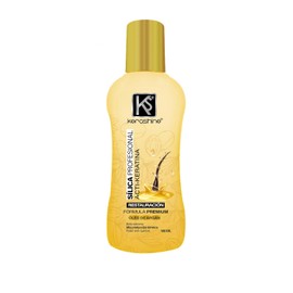 KeraShine Silica Premium Argán, Tratamiento Capilar con Protección Térmica y Nutrición para Cabello, 100 ml