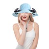 Wide Brim Solar Fan Outdoor Fishing Hat with 2 Solar Fan UPF 50+ Sun Bucket Hat Waterproof Breathable Fishing Hat Bucket Hat
