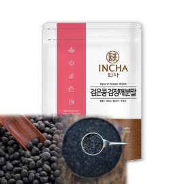 Incha Domestic black soybean black sesame mixed powder 200g black soybean black sesame powder / 국내산 검은콩 검은깨 혼합 분말 가루 200g 검정콩 검정깨