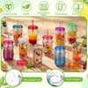 Nuenen 16 Pcs 20 oz Bulk Plastic Snowglobe Tumbler with
