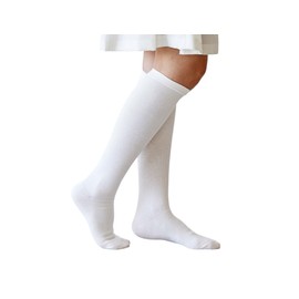 太陽ニット 着圧ソックス 白 綿混 強圧 つま先ゆったり 看護師 ナース 医療従事者 N100-15 (22-24cm)