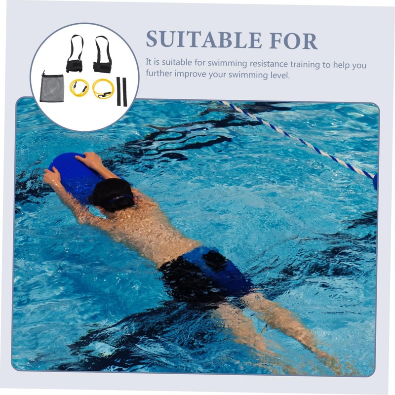 OHPHCALL Swimming Equipment Set Foot Buckle Trainer Resistance Band Pool