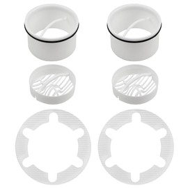 TAIHOBO Pack of 2 Hair Strainer Shower, Diameter 70 mm, Drain Strainer Shower, High-Quality PP Hair Catcher Shower, Compatible with Drain Fitting. 6960, 6963, 6961, 6962, Reusable Strainer Shower