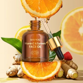 Aceite Facial De Curcuma Con Vitamina C, Hidratante Para La Todo Tipo De Piel Día/noche
