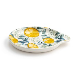 DEMDACO Juicy Yellow Lemons 6 x 4.5 Stoneware Spoon Rest