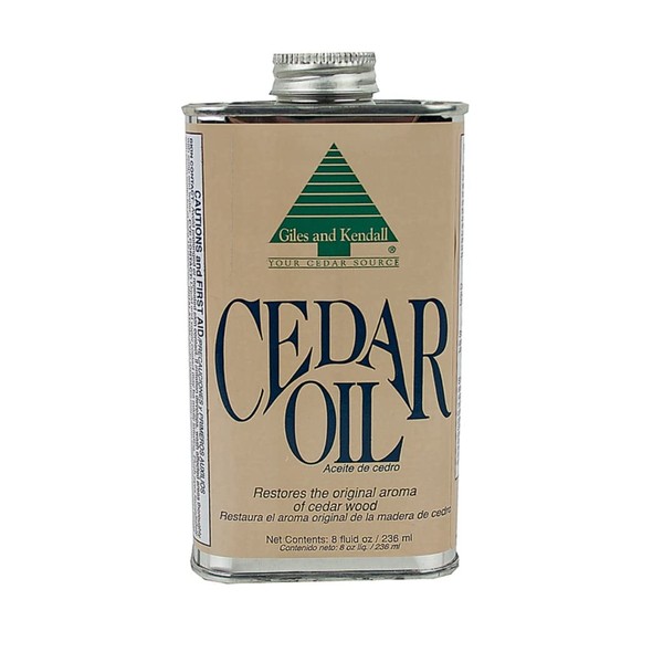 Giles & Kendall Low Luster Clear Oil-Based Cedar Oil 8 oz.