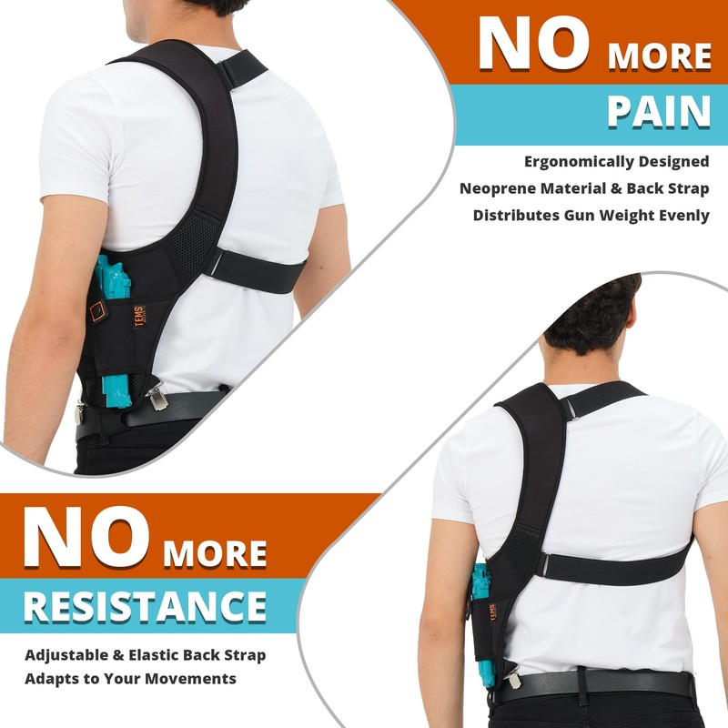 Shoulder Holster for Concealed Carry - Adjustable, Elastic, Universal Gun