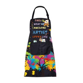 ENSIANTH Artist Painter Gifts Artist Aprons with Pockets Painter Aprons Gift Art Lover Gifts for Art Teacher Student Apron (artist apron)