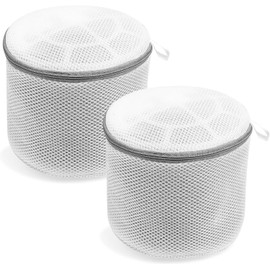 2Pcs Bra Wash Bag Durable Honeycomb Mesh Laundry Bags for Delicates 6 x 6.7 Inches