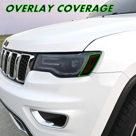SlickMod PreCut Vinyl Smoke Tint for 2014-2021 Jeep Grand Cherokee Headlight (3. Headlight Sidemarker, 20% Dark Smoke)