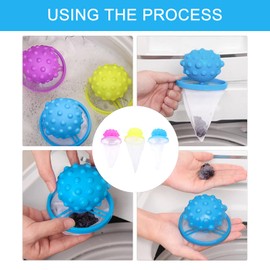 Mobestech 6pcs lint Laundry lint Bag Washing Machine Fluff Catcher Washer Hair Catcher Laundry Float lint Hair Catcher Washing Machine Cleaning Filter Bag Polyester pet Hair Receiver