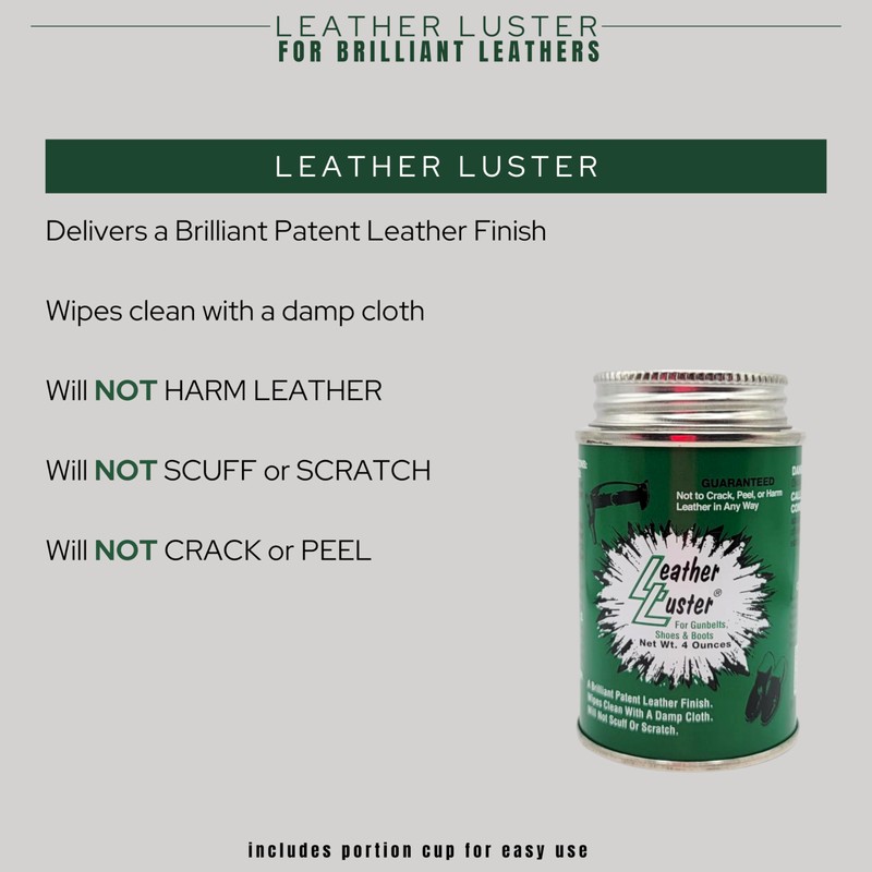 Skin Revolution Leather Luster Patent Leather Polish, Cleaner & Conditioner