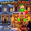 8FT Christmas Inflatable Elf for Holiday Display – LED Lighted