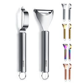 Berglander Asparagus Peeler Vegetable Potato Peeler Stainless Steel Peeler for Kitchen Durable and Robust Sharp Economy Peeler Apple Cutter Pack of 2