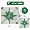 20 Pieces Tile Stickers, Classic Eight-Pointed Star Tile Stickers, Green