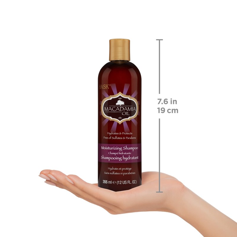 Hask Shampoo Macadamia Oil Moisturizing 12 Ounce (354ml) (6 Pack)