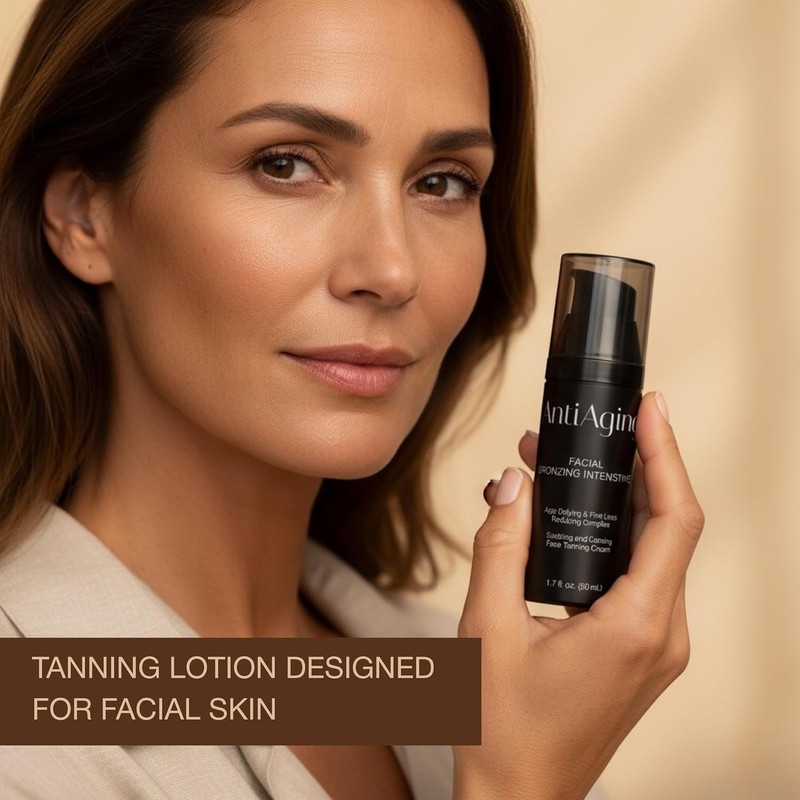 Onyx Anti-Aging Jar, Facial Bronzing Intensifier, Tanning Lotion enriched with