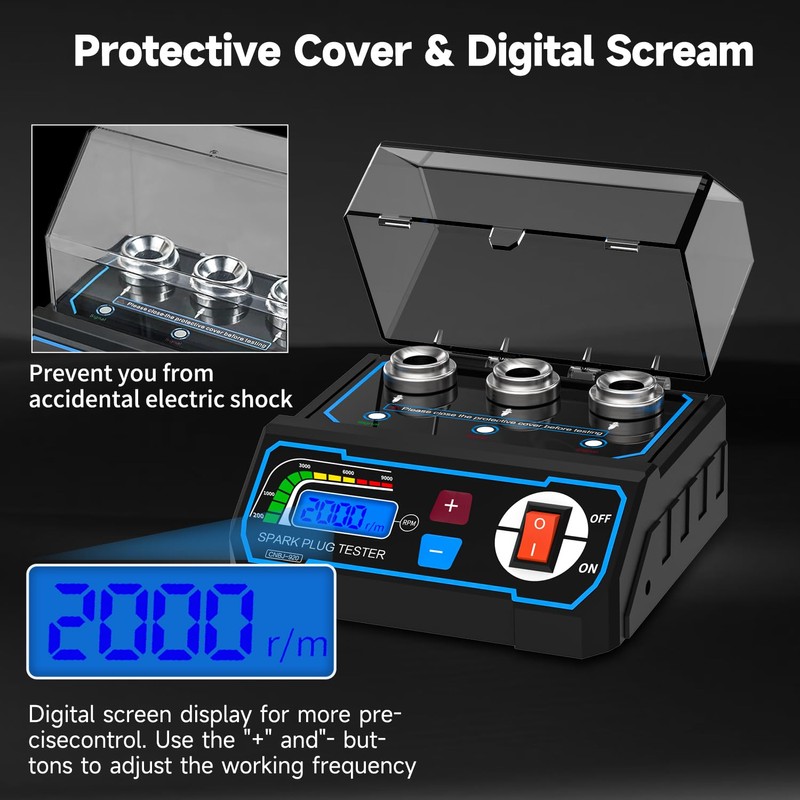 Car Spark Plug Tester with Triple Holes, Ignition Coil Tester,