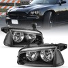 SOCKIR 4Pcs Headlight Assembly Compatible with 2006-2010 Dodge Charger Headlight