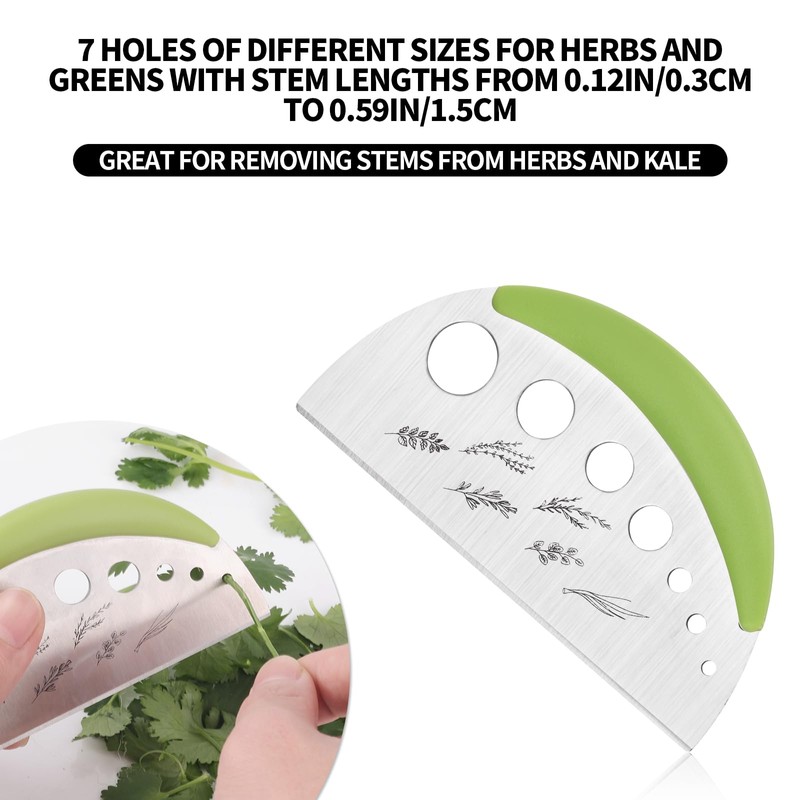 Leaf Stripper Tool, Stainless Steel 2 in 1 Herb Stripper