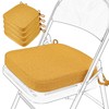 SINOSSO Memory Foam Chair Cushions for Folding Chairs 4 Pack,