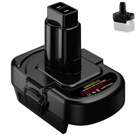 JJFX for Dewalt 20V Battery Adapter to 14.4V 12V Ni-Mh Nicd Power Tool Use, and for Milwaukee 18V M18 Battery Convert for Dewalt 12V-14.4V Ni-MH DC9091 DW9091 DW9094 DE9091 DE9071 DE9072 DE9075